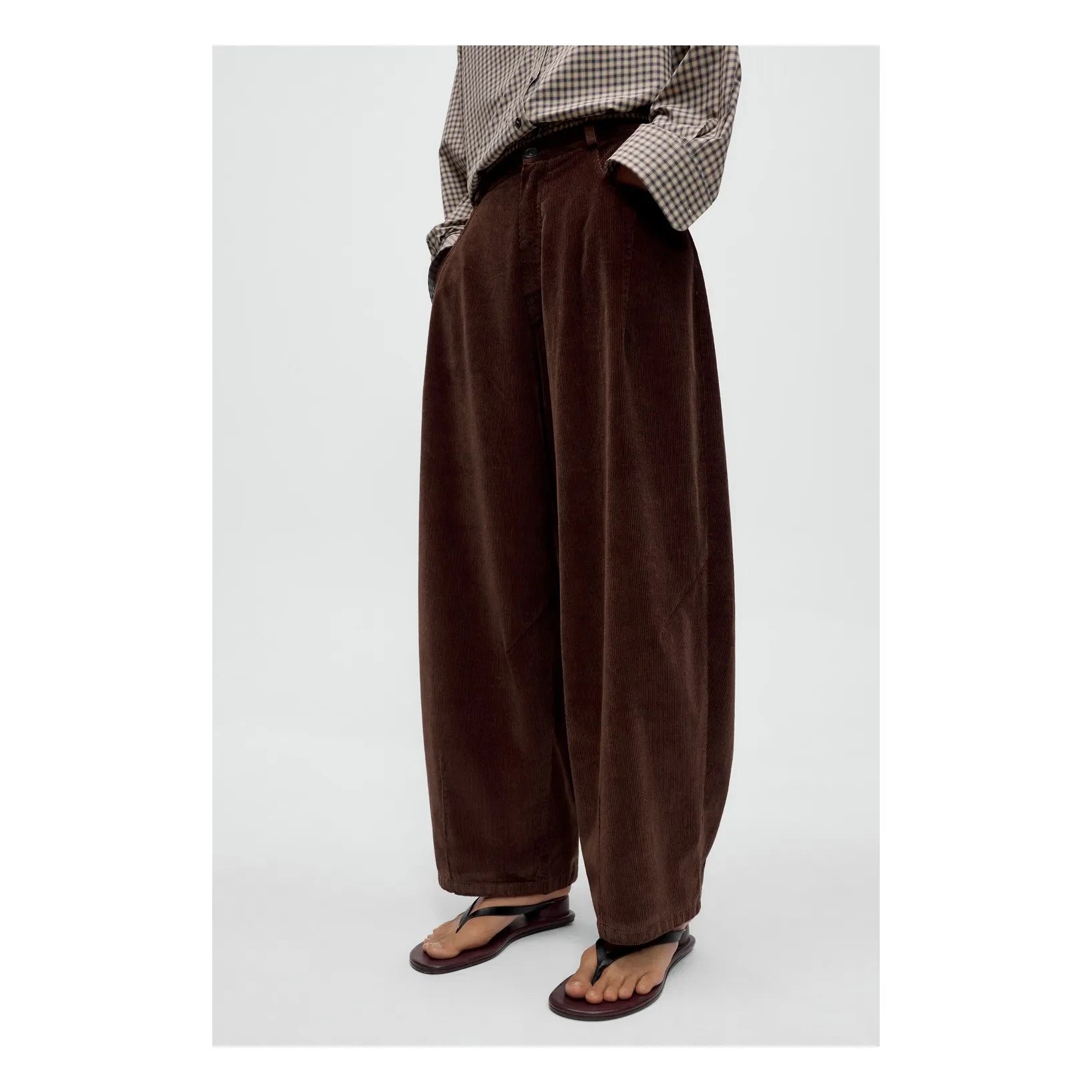 Cordera - Pantalón de Terciopelo con Ajuste Holgado | Marrón