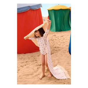 Louise Misha - Bañador con relieve y manga larga Aurelie, fibras recicladas | Crema