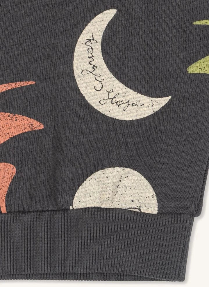 Konges Sløjd - Loupy Cosmic Organik Pamuklu Sweatshirt | Kömür grisi