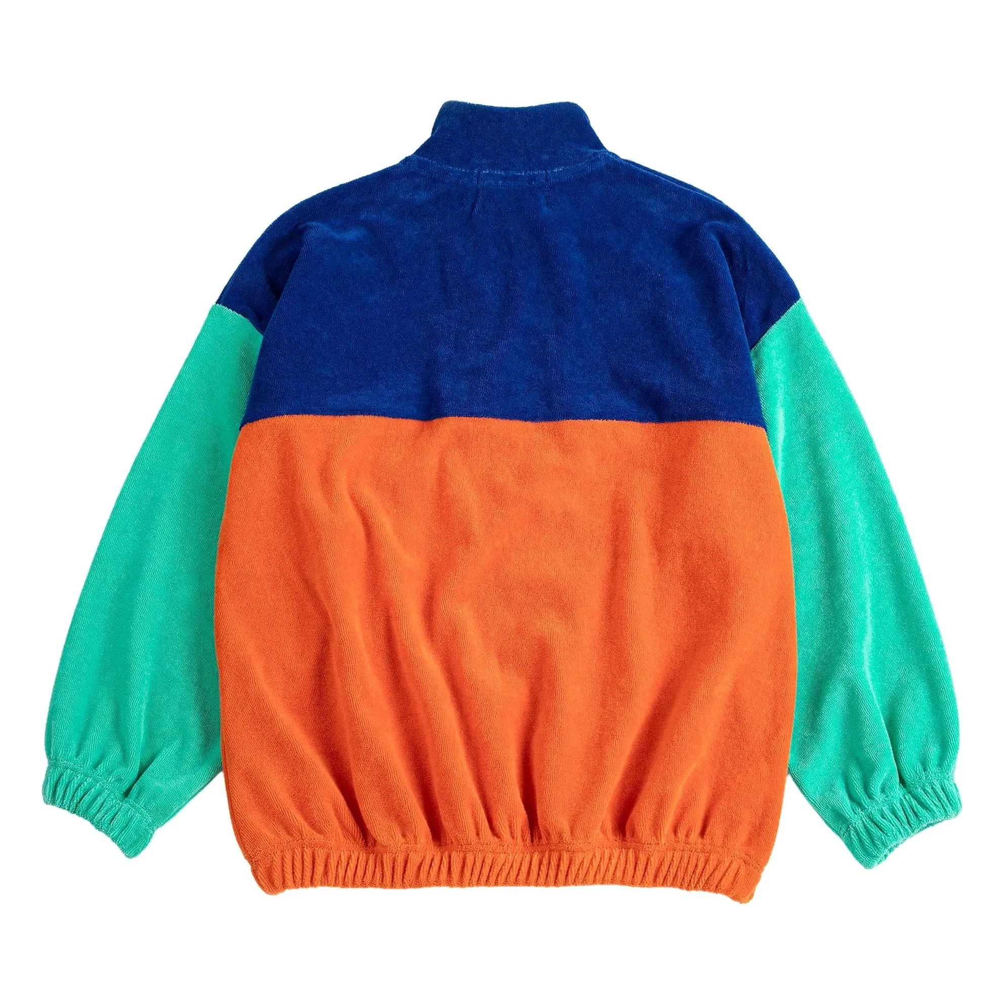 Bobo Choses - Sudadera de felpa de algodón orgánico con bloques de color | Naranja