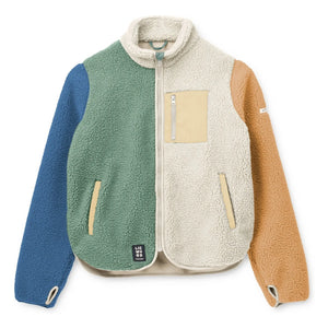 Liewood - Chaqueta Nelson de sherpa de fibra reciclada con bloques de color | Verde