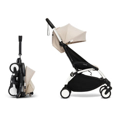 Stokke® - Cochecito YOYO³ Bonpoint 6+ con chasis blanco | Beige