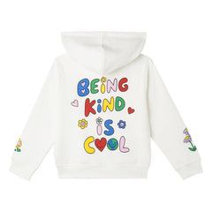 Stella McCartney Kids - Sudadera con Capucha Estampado Floral | Marfil