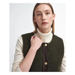 Barbour - Chaleco Dulsie Shearling sin mangas | Oliva