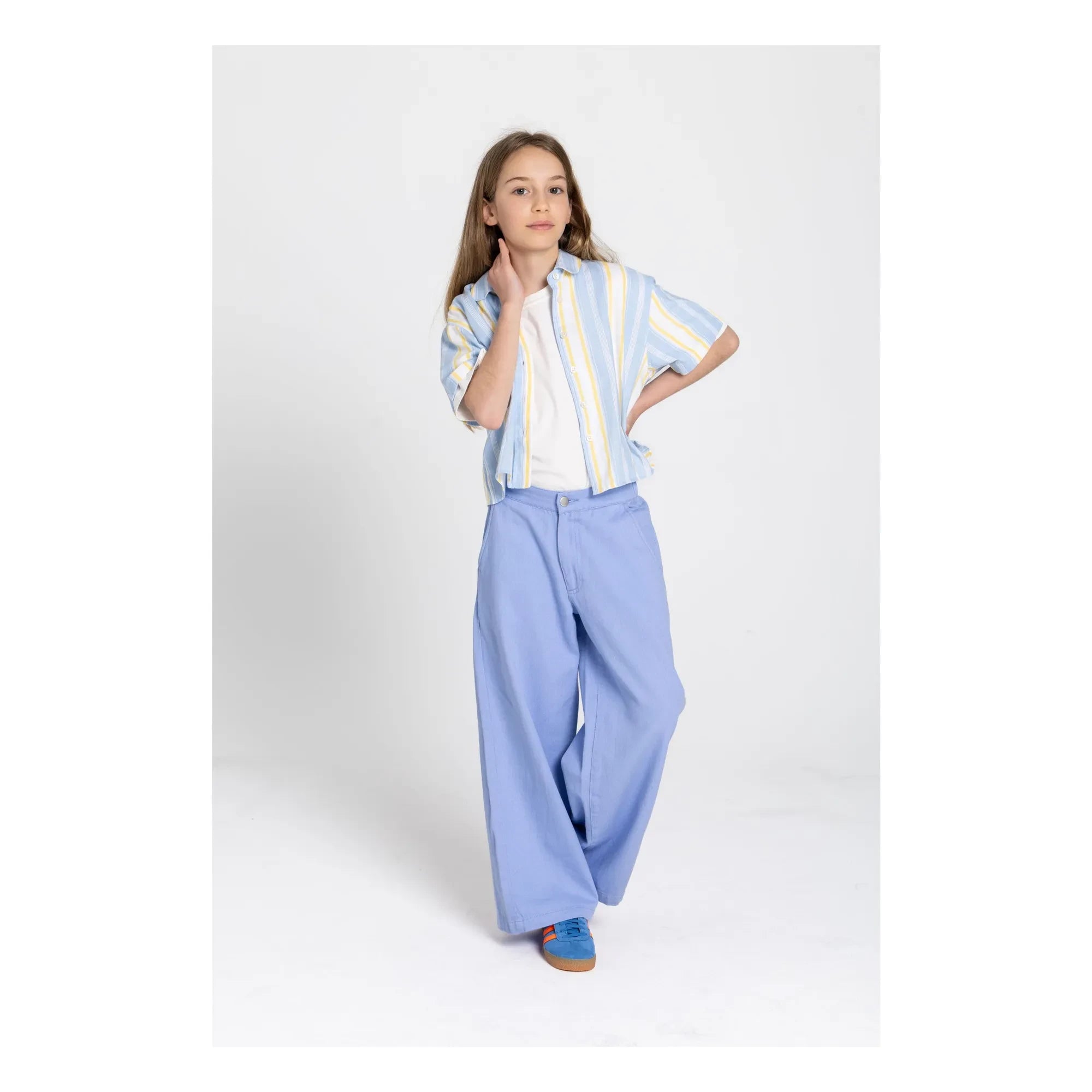 Smallable Kid - Paloma Pantalones de pernera ancha | Azul claro