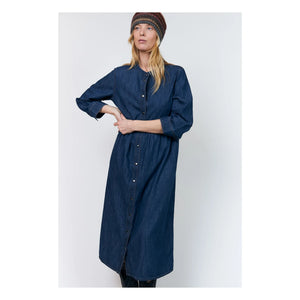 Lollys Laundry - Aliya Denim Pamuk Elbise | Lacivert