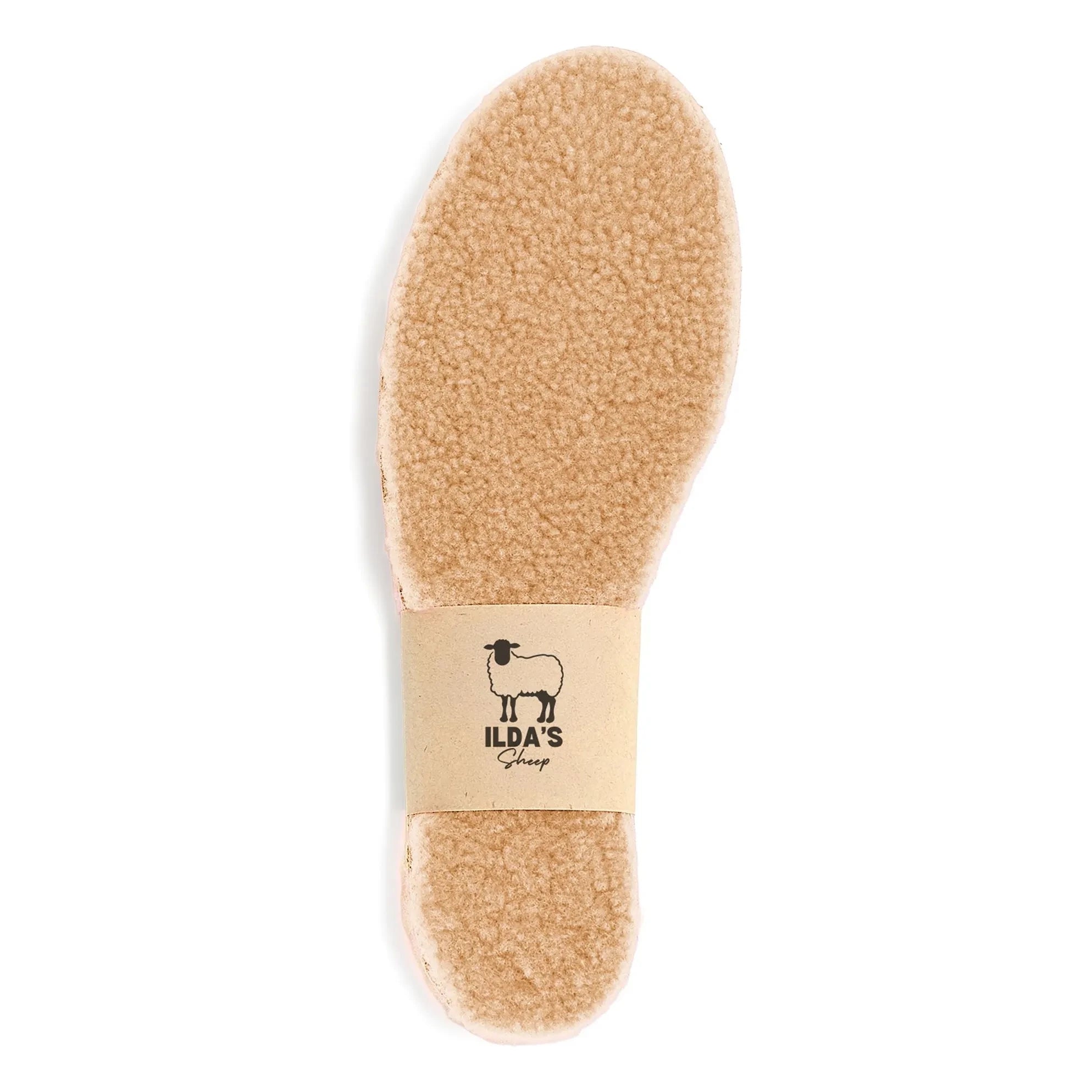 Oveja de ILDA - Suelas de lana merina y corcho | Beige