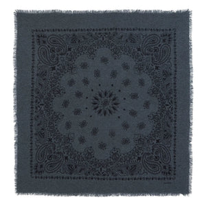 Kujten - Bandana Hachiko Cachemir bicolor | Gris carbón