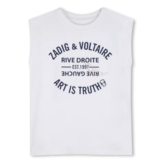 Zadig & Voltaire - Camiseta de punto Logo Strass | Blanco