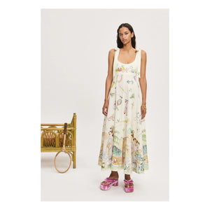 Alémais - Vestido de lino Anouk estilo bailarín | Crema
