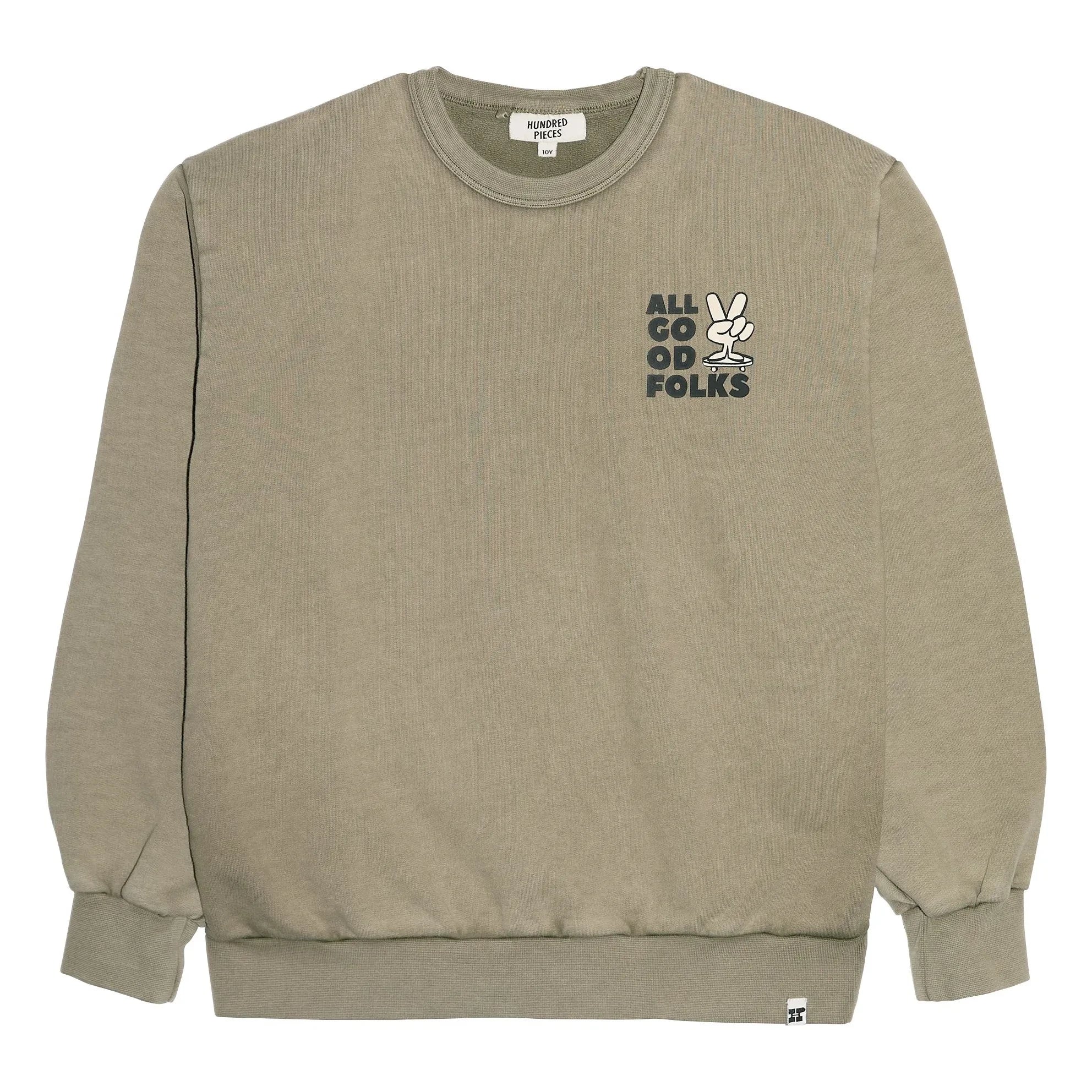 Hundred Pieces - Sudadera de algodón orgánico Ryde | Caqui