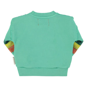 Piupiuchick - Sudadera a rayas de algodón orgánico | Verde