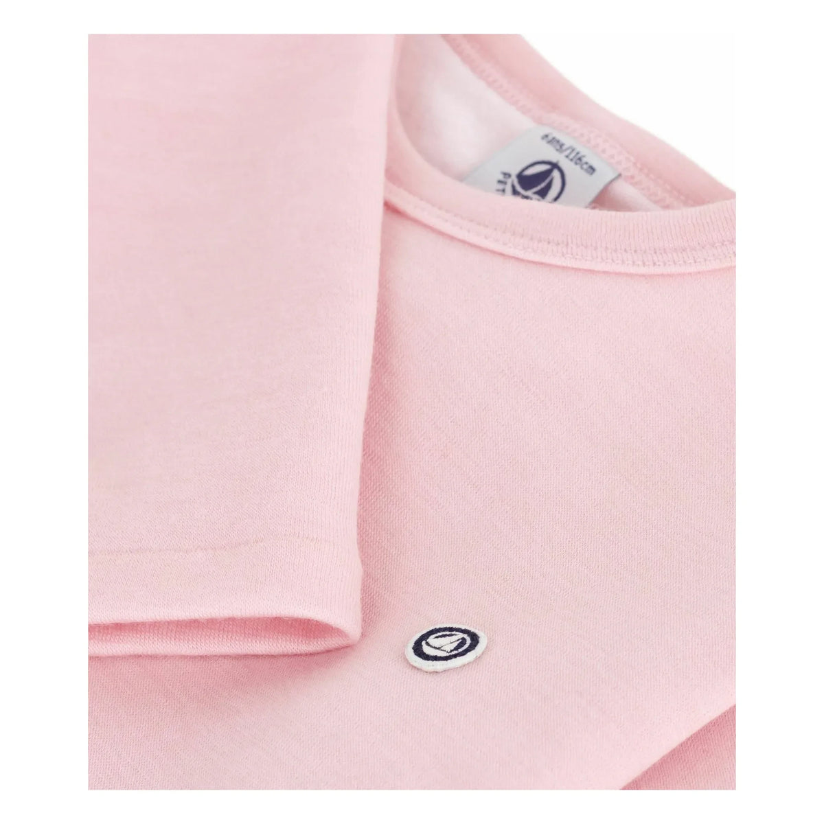Petit Bateau - Camiseta de lana con logo liso | Rosa