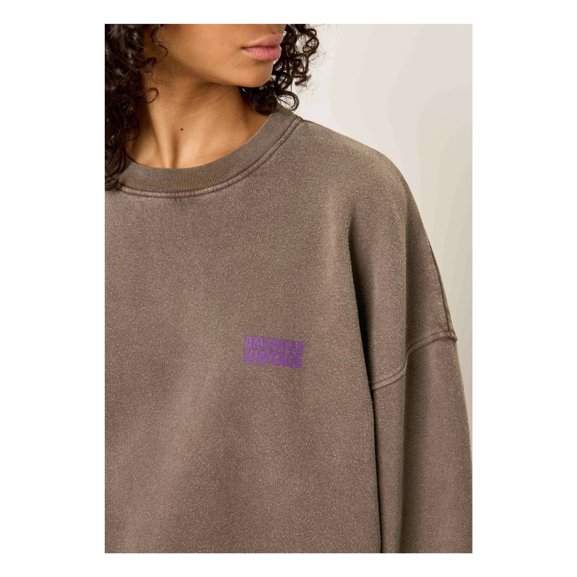 American Vintage - Sudadera de algodón Plizzy | Marrón