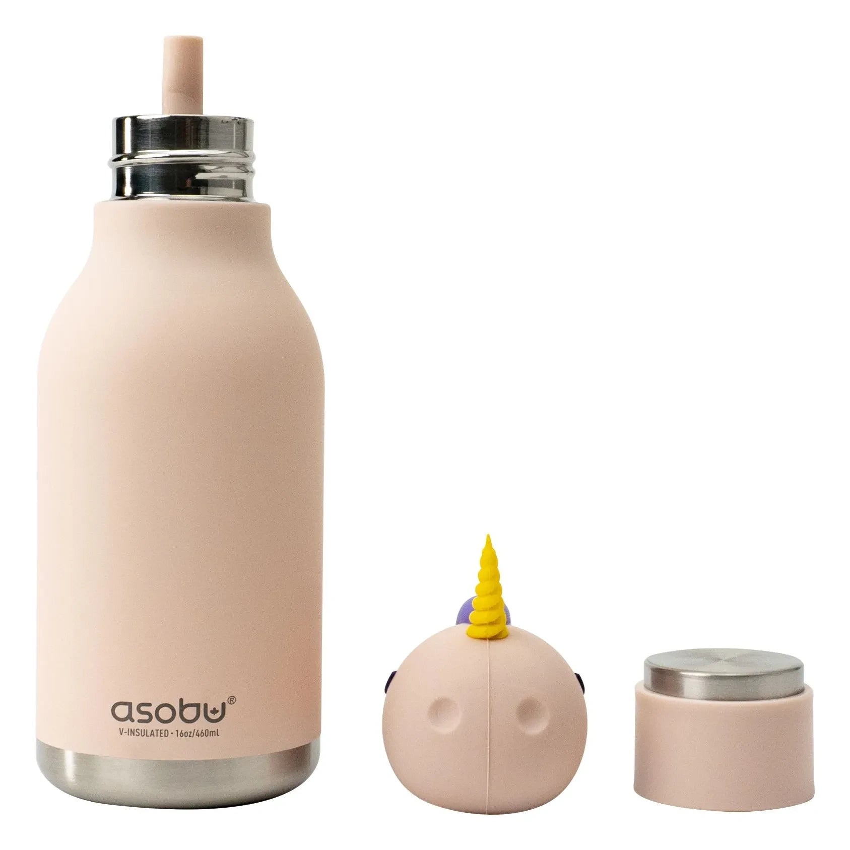 Asobu - Botella de agua de acero inoxidable Unicorn | Rosa pálido