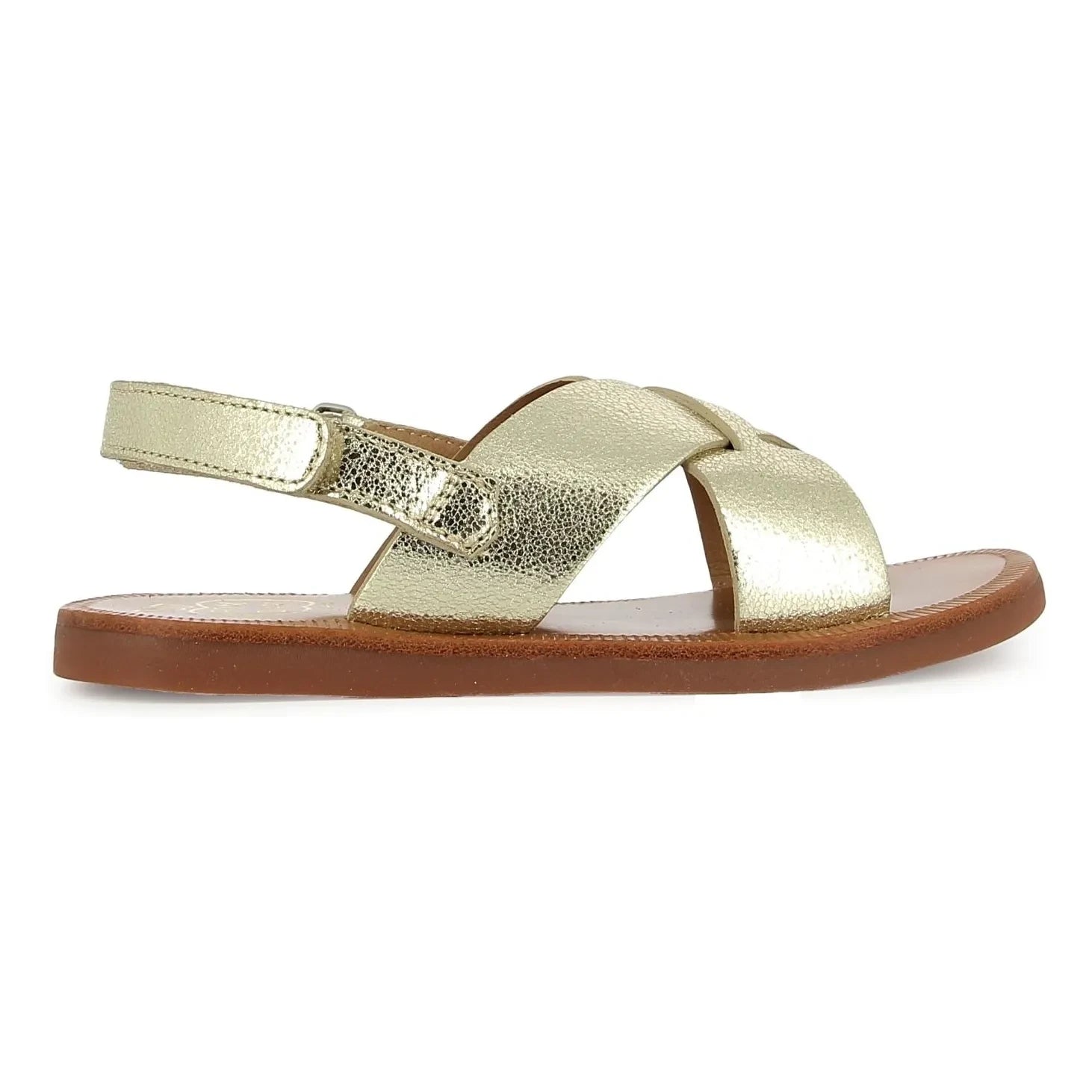 Pom d'Api - Sandalias Metálicas Cruzadas Plagette | Dorado