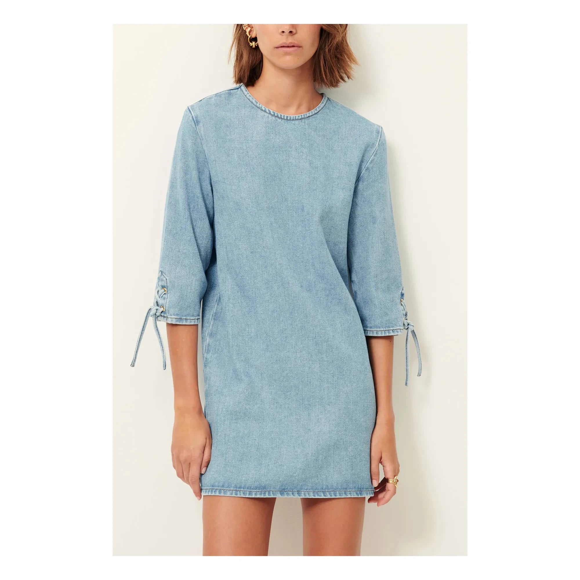 Sessùn - Vestido de algodón Tizzano | Azul claro
