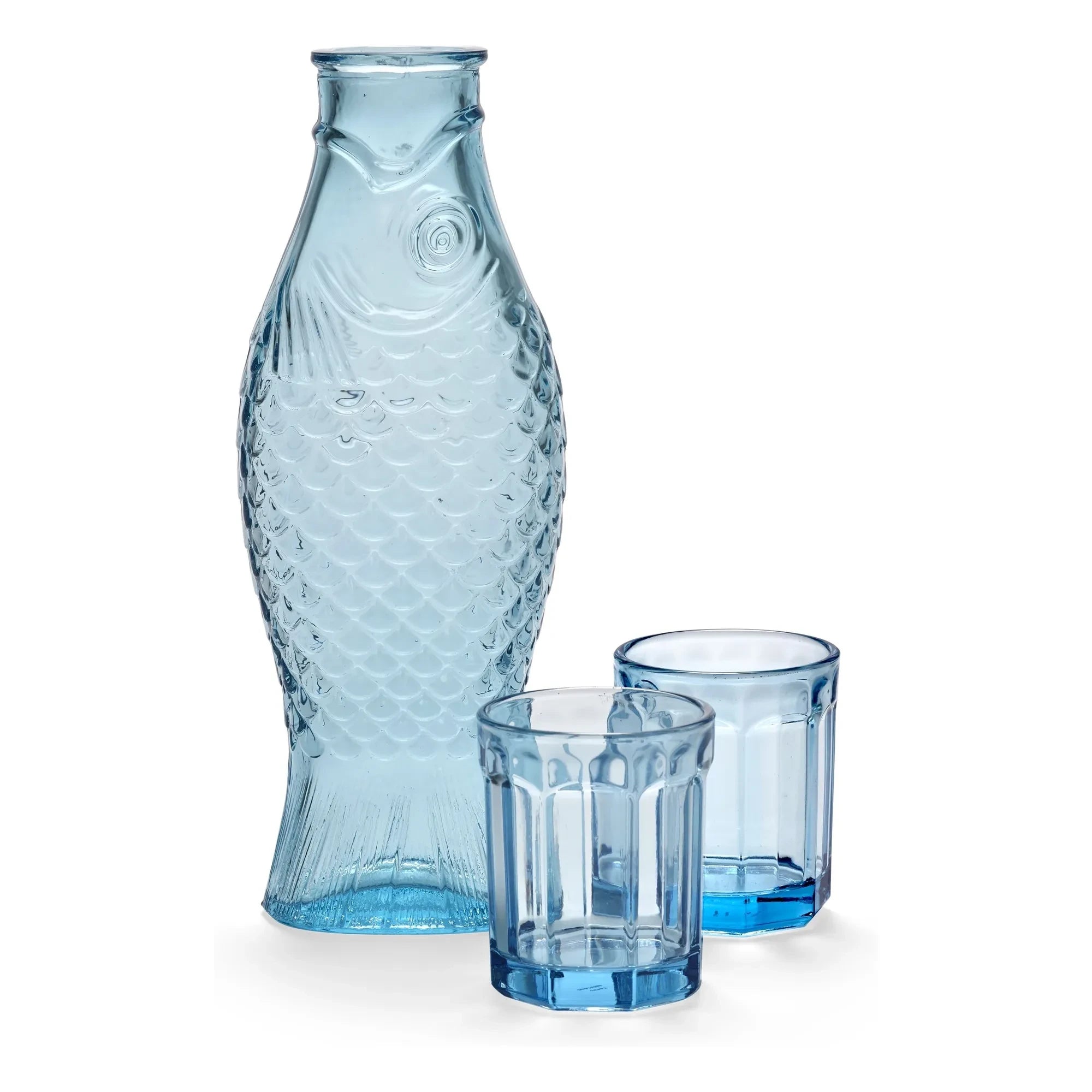 Serax - Jarra y juego de vasos Fish & Fish | Azul