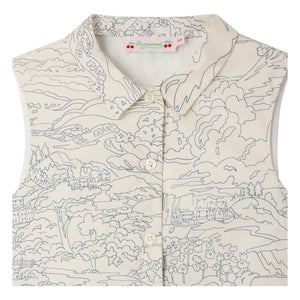 Bonpoint - Vestido Anne Paysage de algodón orgánico | Crudo