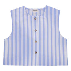 Poudre Organic - Blusa de rayas de vainilla | Azul
