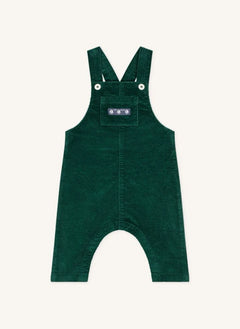 Petit Bateau - Peto de terciopelo de algodón orgánico | Verde cromo