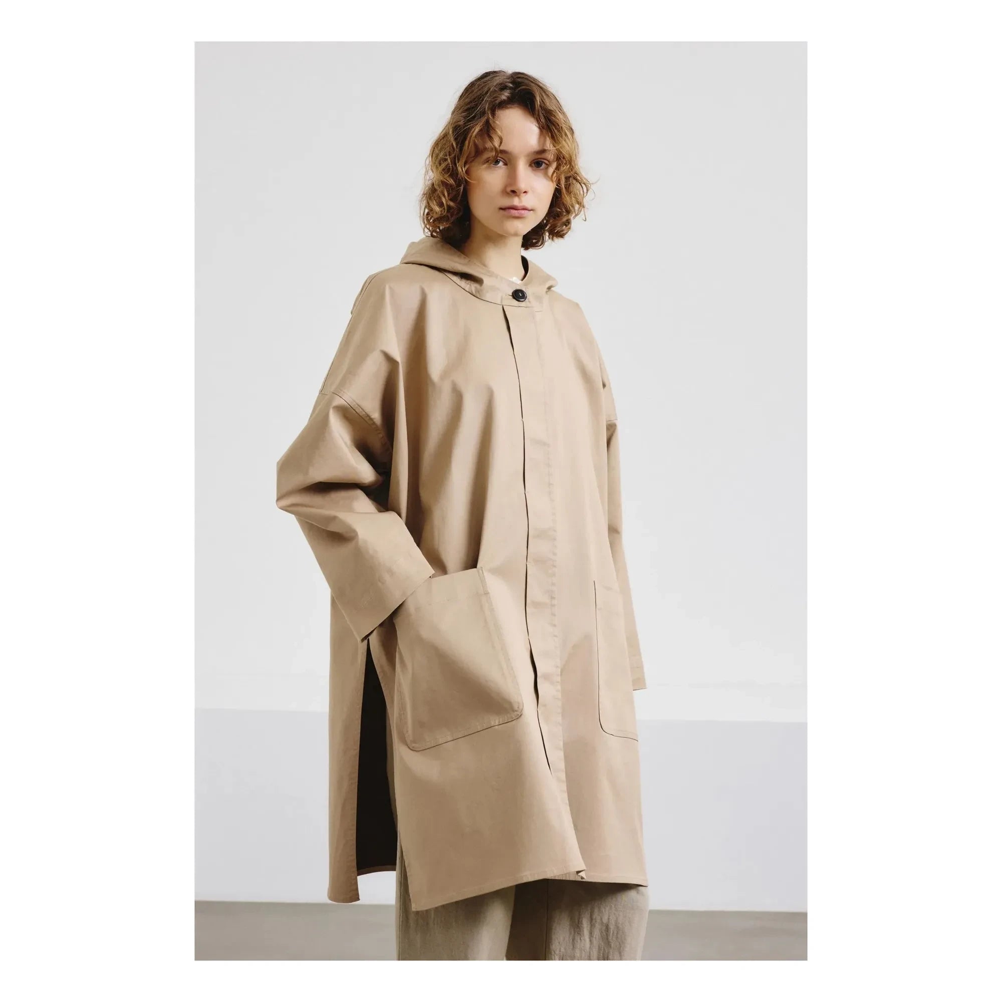 Pomandère - Chaqueta impermeable de lona de algodón | Sand