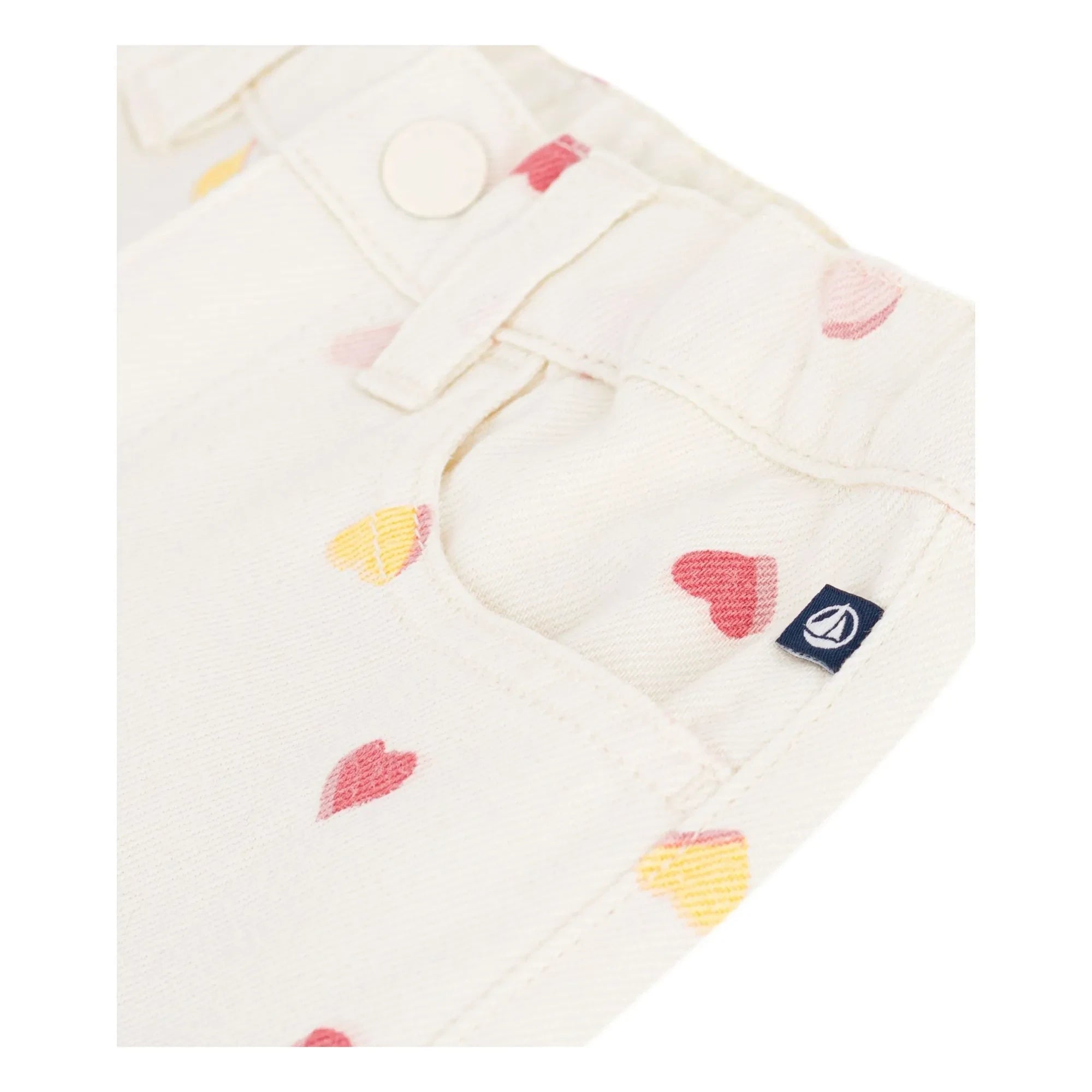 Petit Bateau - Büyük Kalpli Pantolon | Ecru
