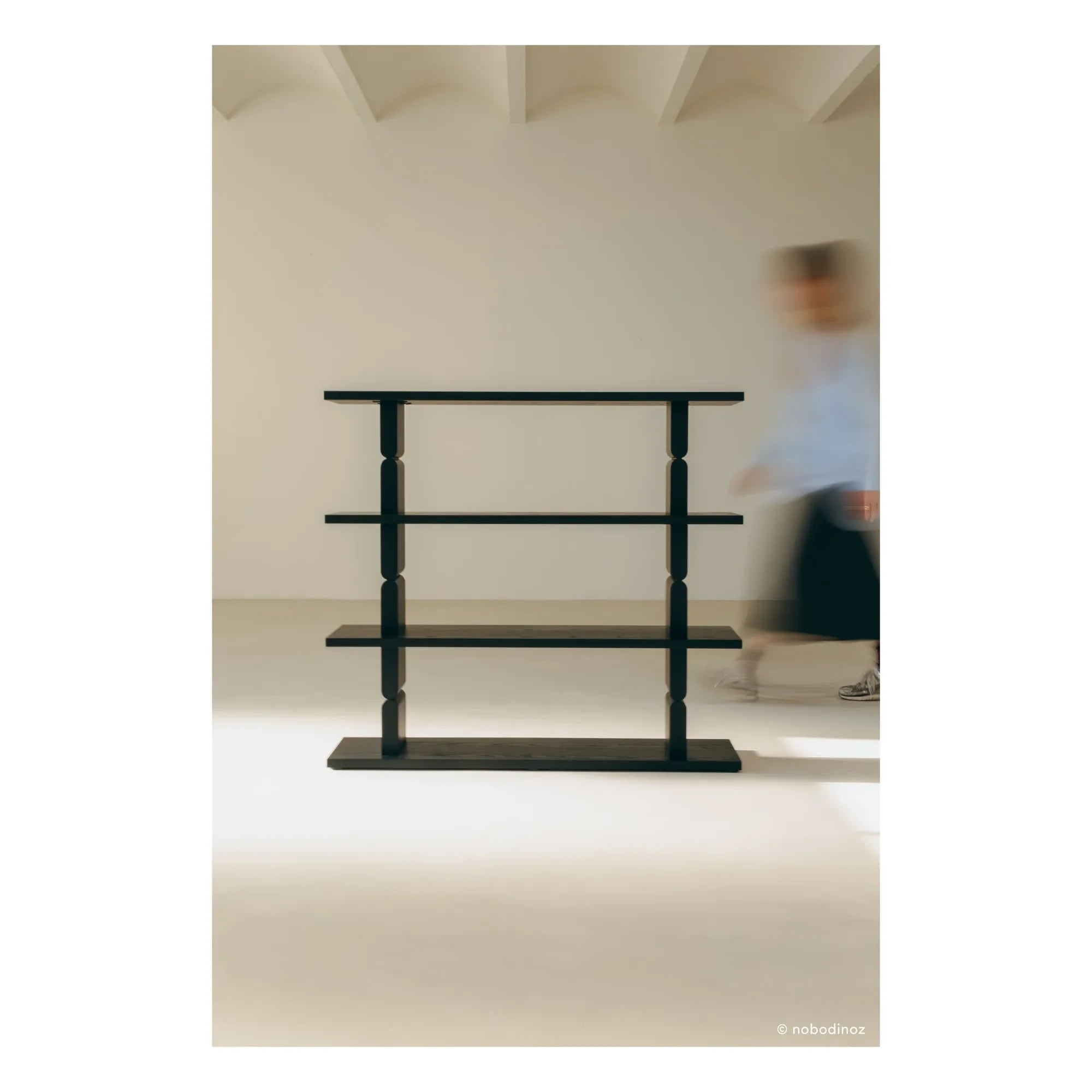 Nobodinoz - Librería de madera pintada Noon | Negra
