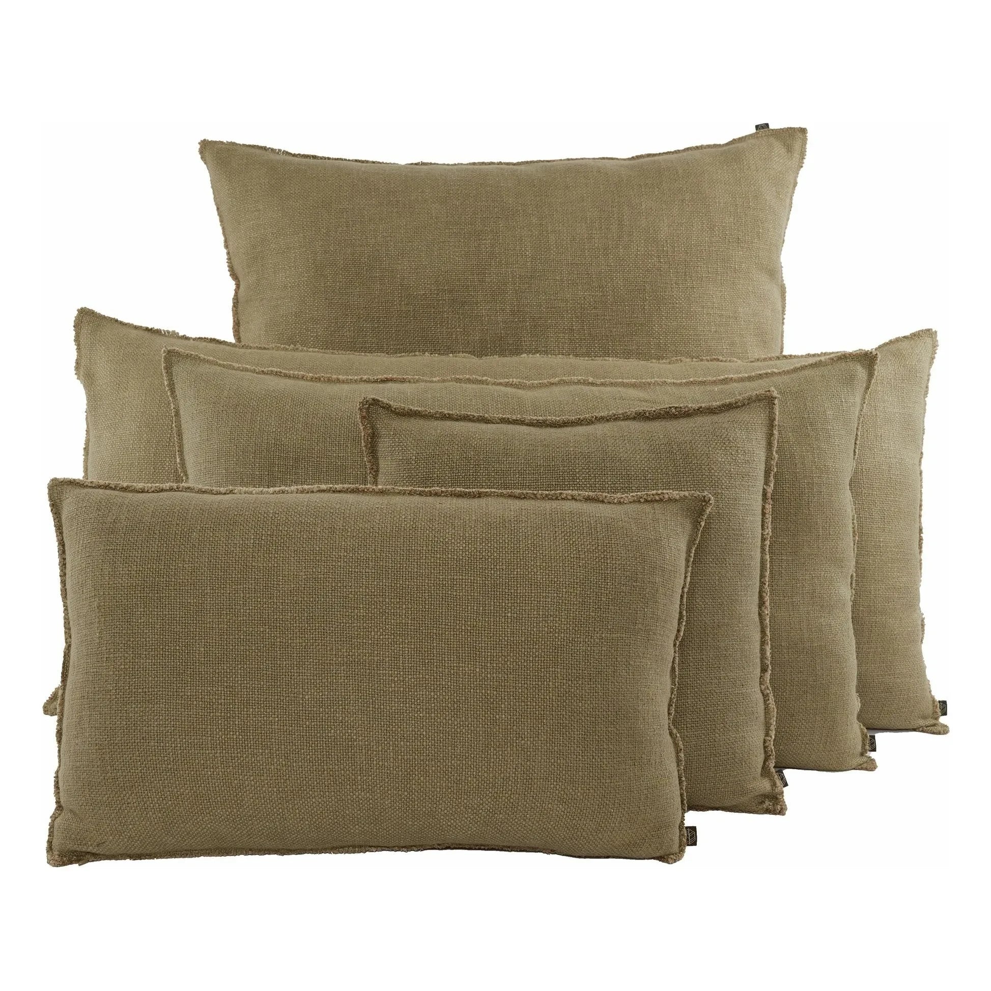 Haomy - Funda de almohada de lino de California | Oro