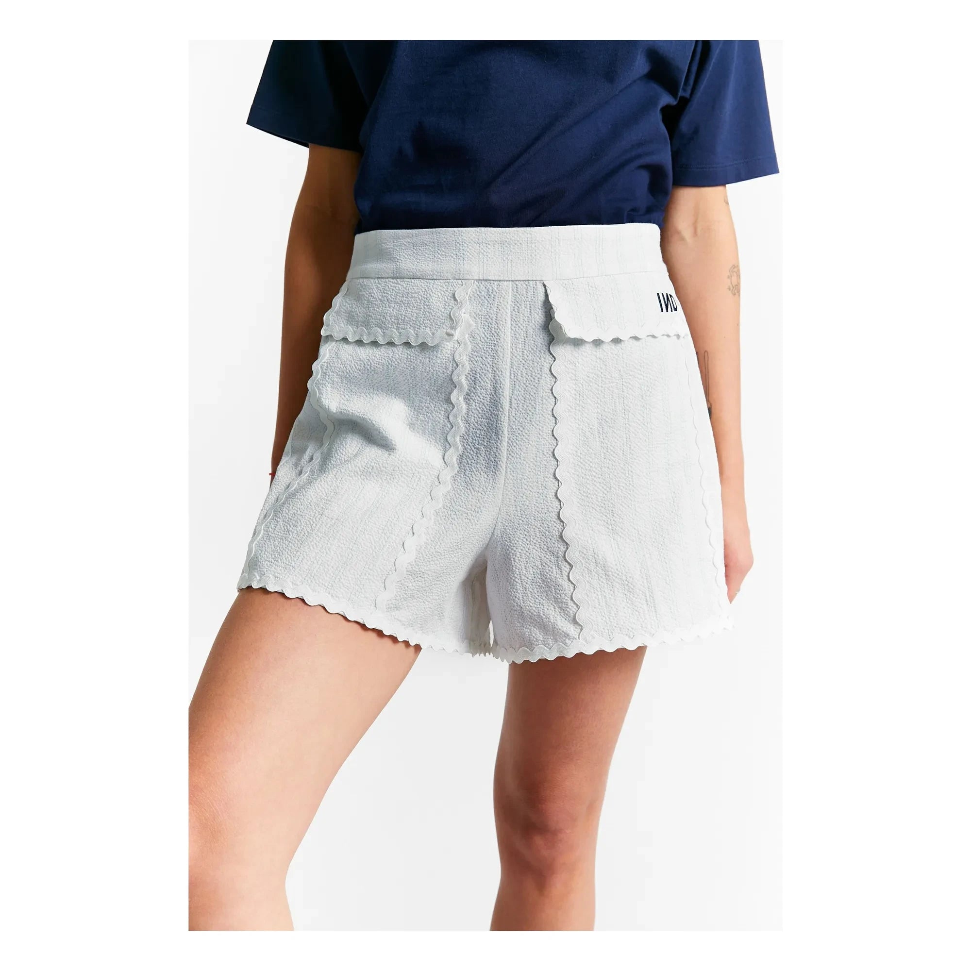 Indee - Pantalón Corto a Rayas | Blanco