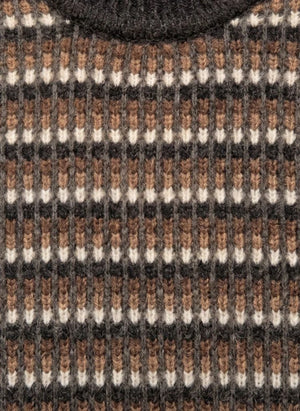 Finger in the nose - Suéter de Merino de Mathis con jacquard | Marrón