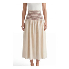 Hod - Aurore Falda Fruncida de Algodón | Crema