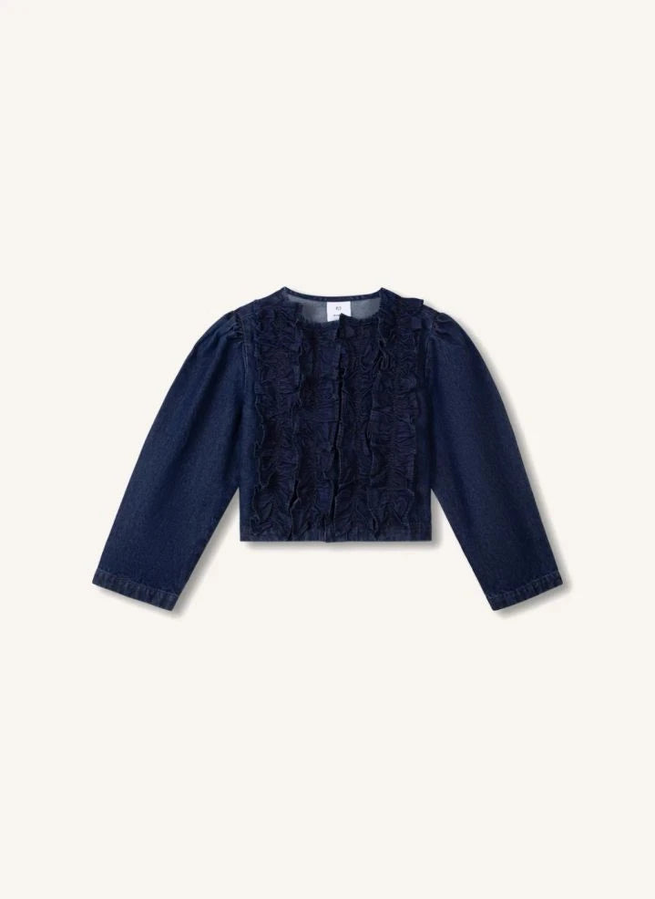 Wynken - Chaqueta vaquera con volantes | Azul oscuro