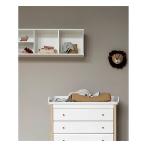 Oliver Furniture - Estante de pared horizontal de madera 3x1 | Blanco