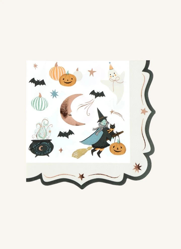 Meri Meri - Servilletas de Halloween - Paquete de 16