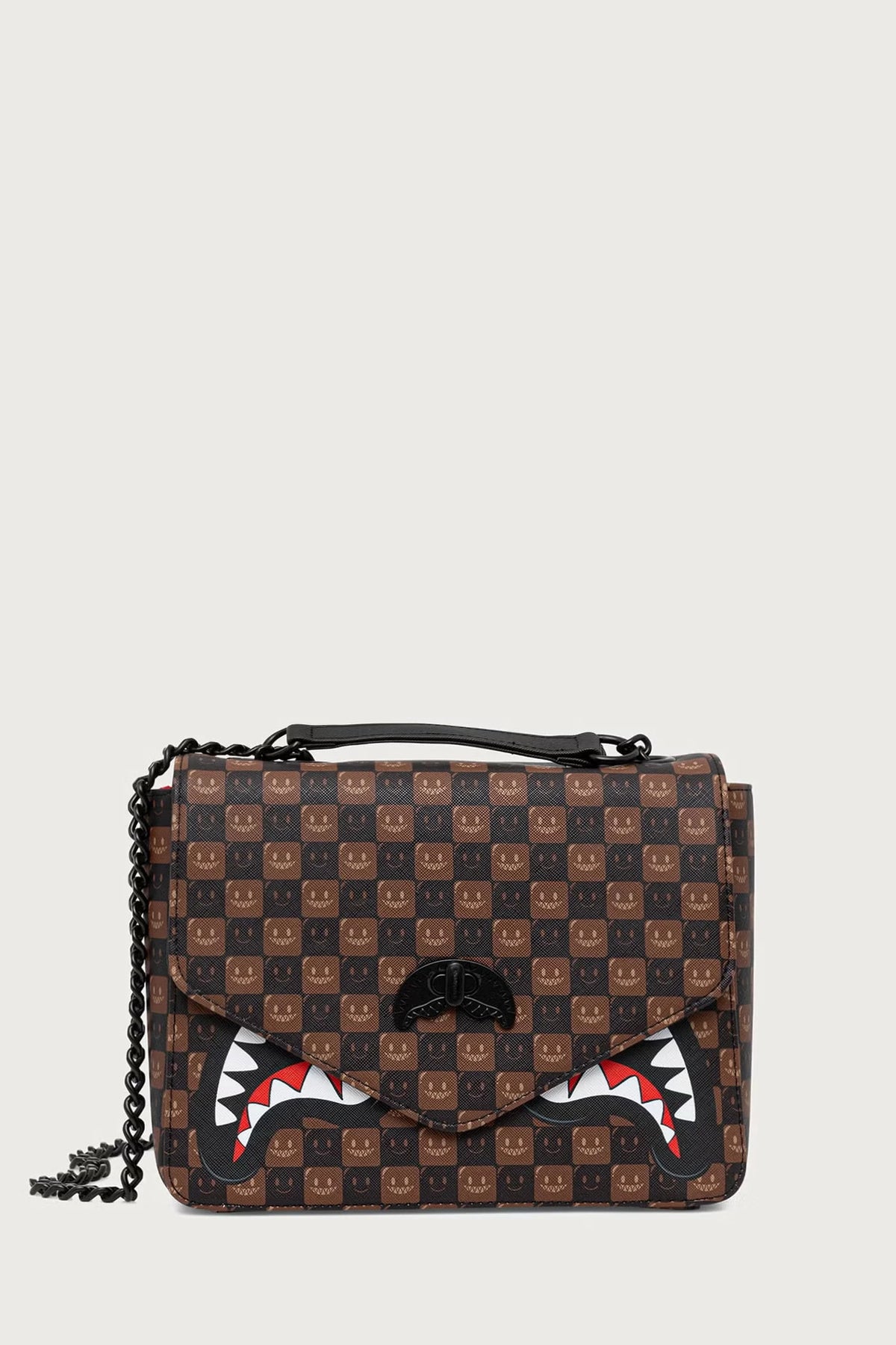 Sprayground - Bolsa ajustable de mujer en color marrón con tiburones de París 910B9310NSZ