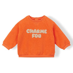 Arsène et Les Pipelettes - Sudadera "Crazy Charm" Terry | Naranja