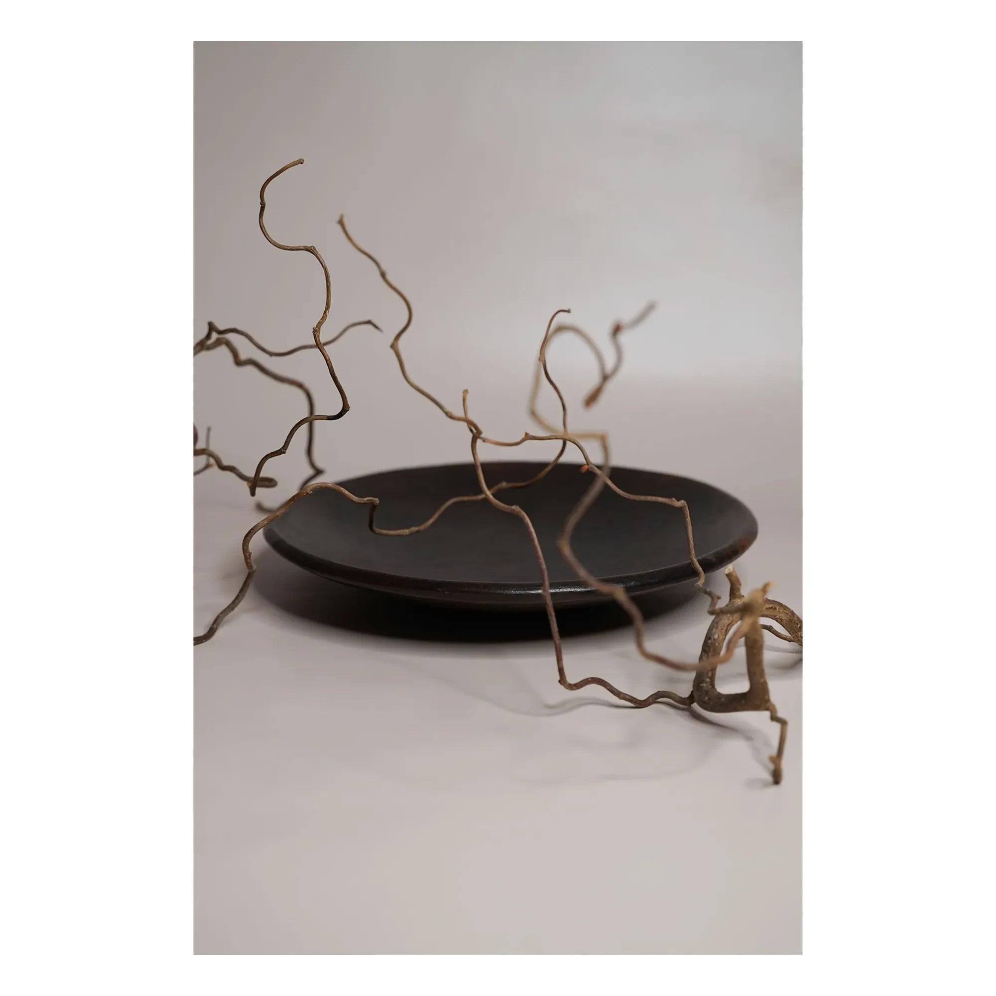 Woodmata - Plato de terracota D28cm | Negro