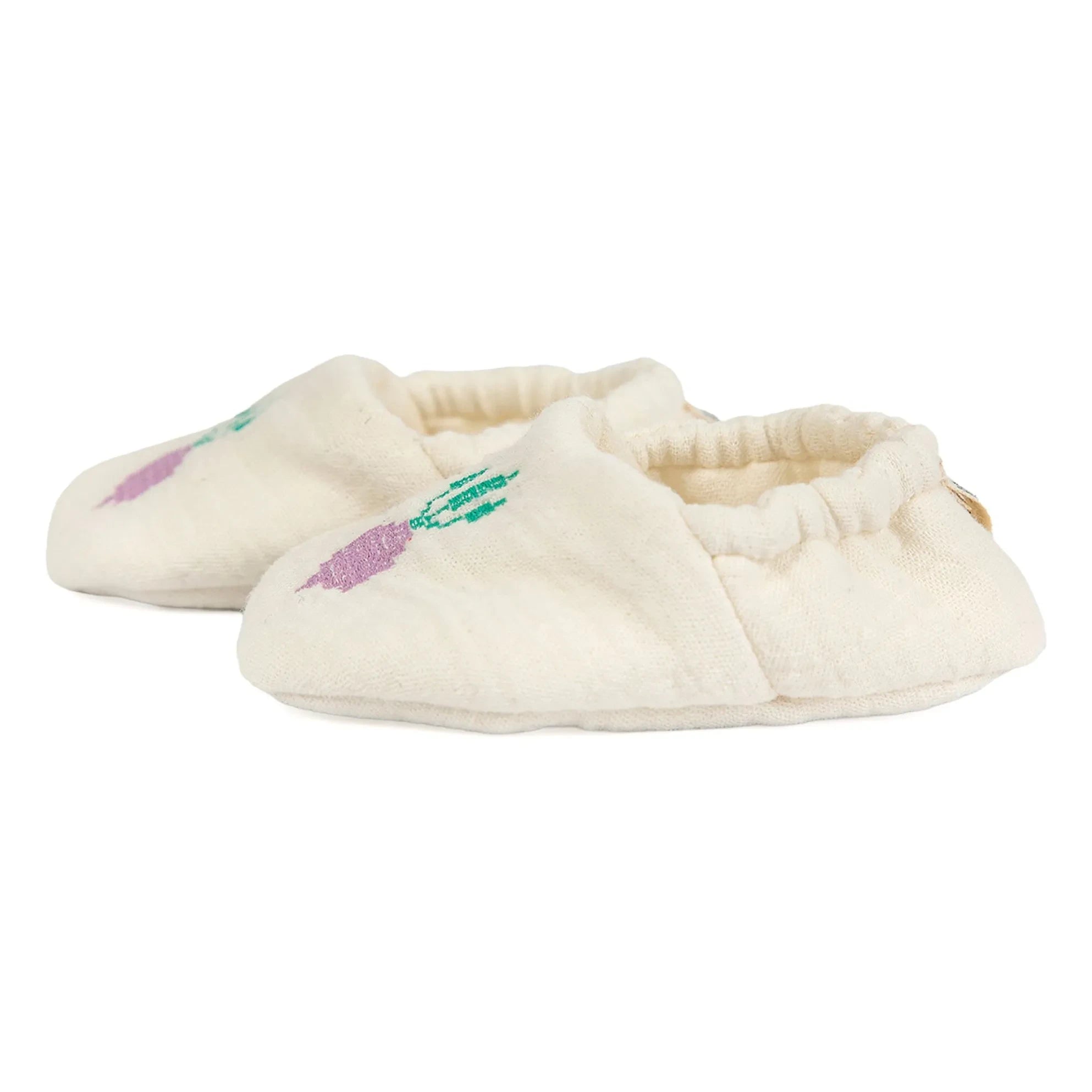 Bobo Choses - Zapatillas con estampado de rábanos de algodón orgánico | Blanco