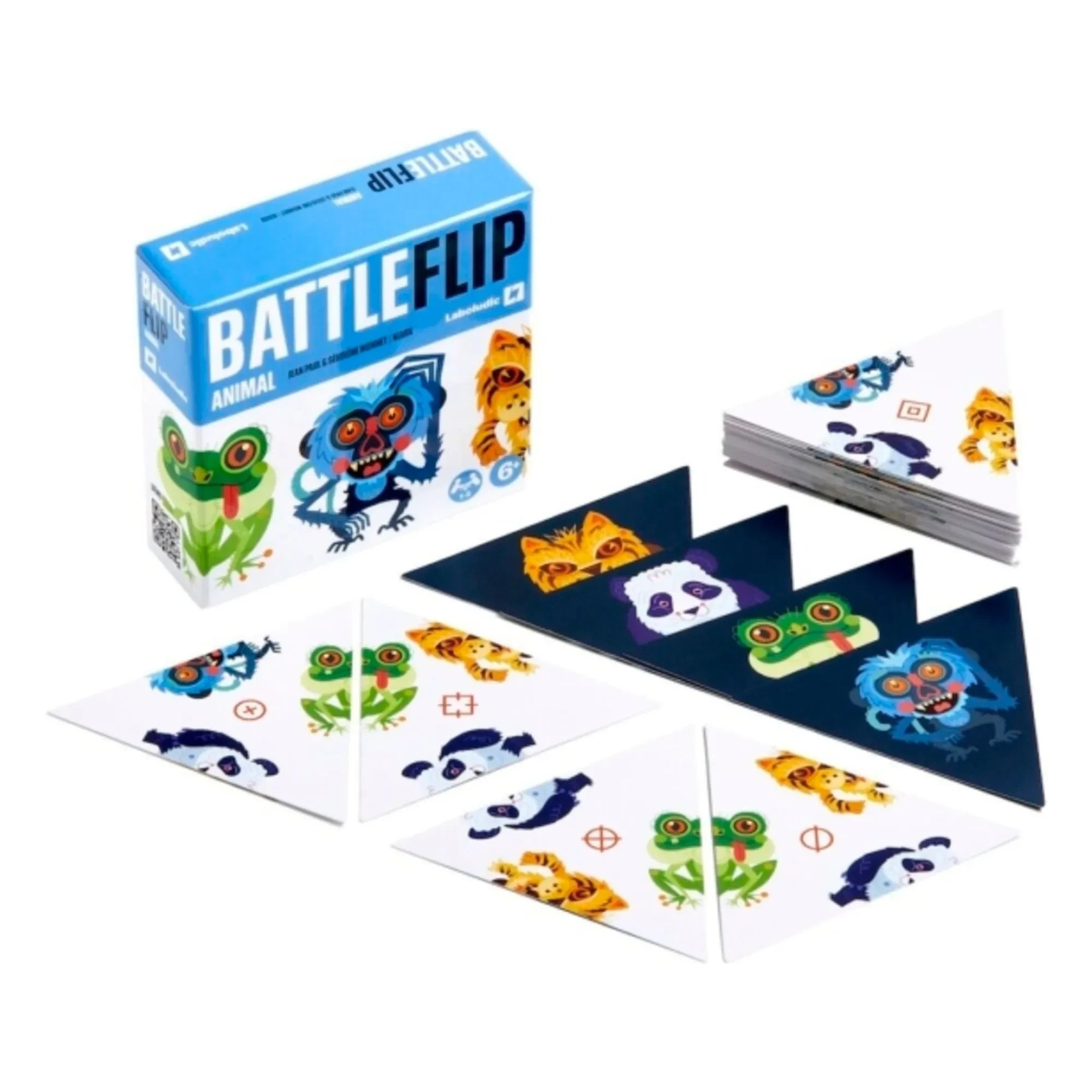 Laboludic - Juego de cartas Battle Flip Animal