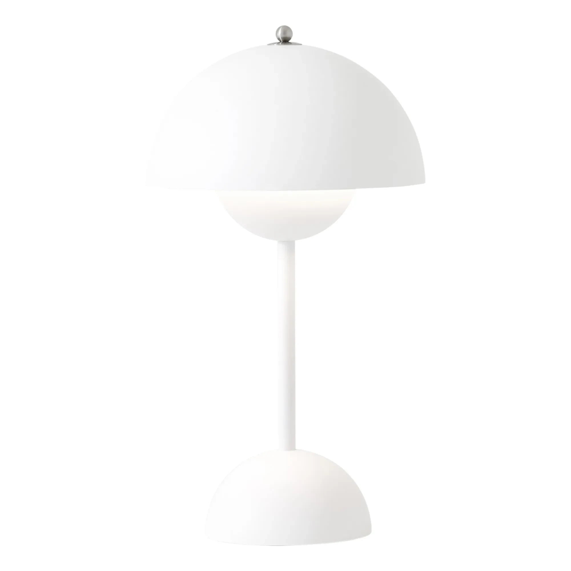 & Tradition - Lámpara de mesa portátil VP9 Flowerpot, Vernon Panton | Blanco