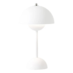 & Tradition - Lámpara de mesa portátil VP9 Flowerpot, Vernon Panton | Blanco