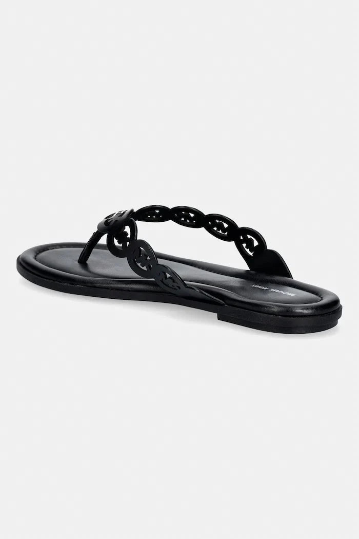Chanclas de cuero para mujer Janie Thong Sandal de MICHAEL Michael Kors