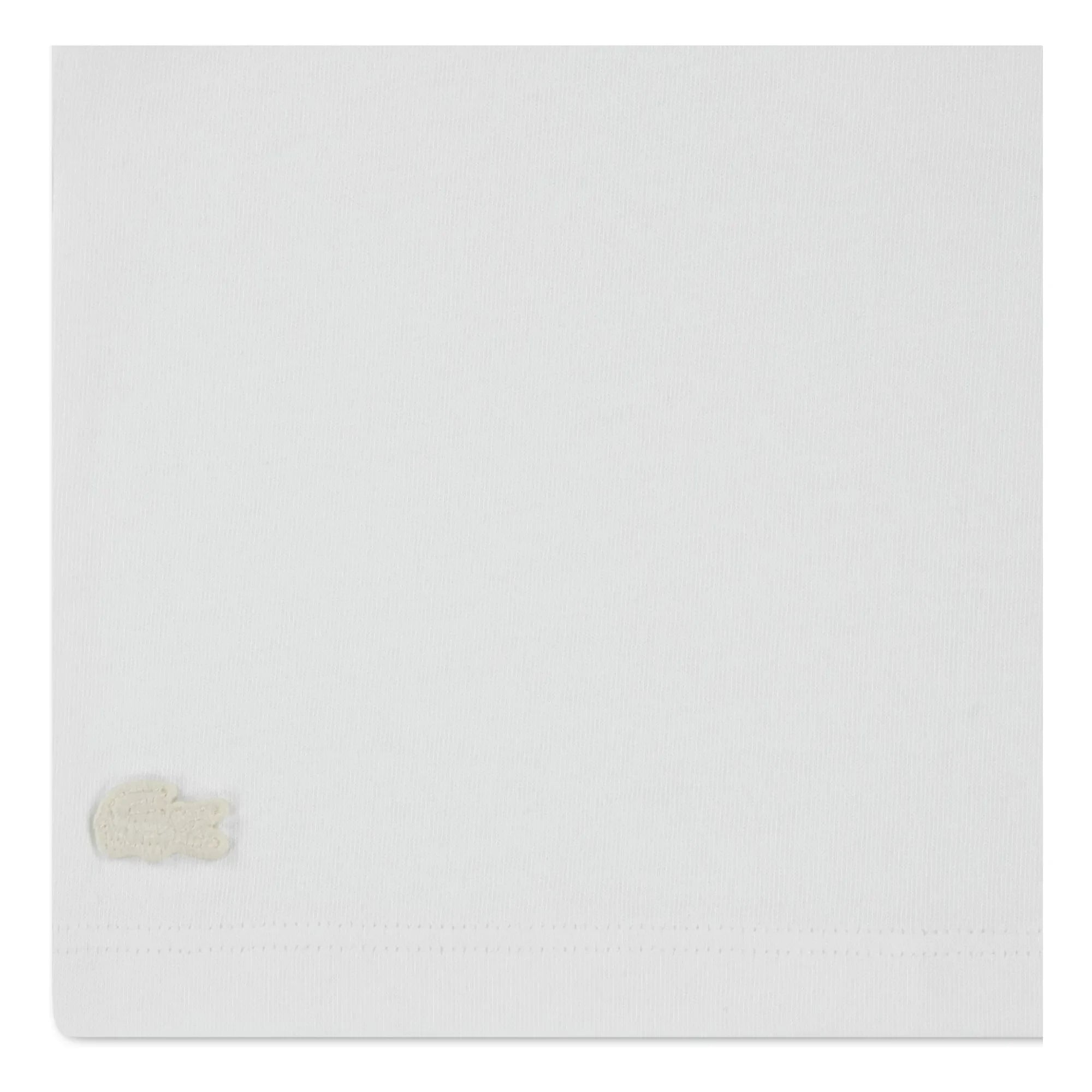 Lacoste - Camiseta L Cuello en contraste Algodón orgánico | Blanco roto