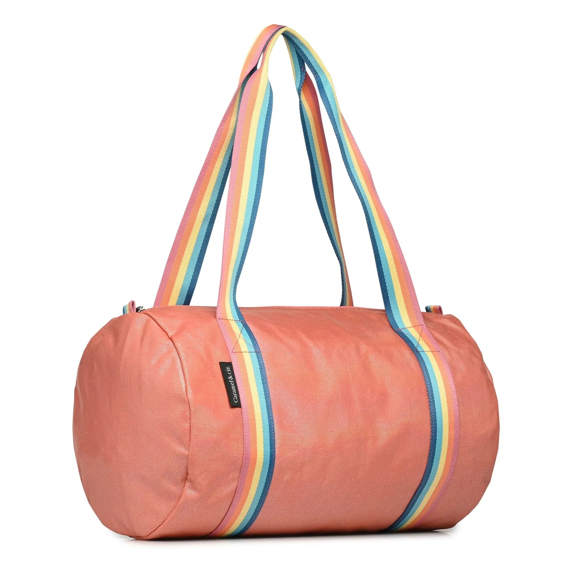 Caramel & Cie - Bolsa de fin de semana Iridiscente | Coral
