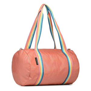 Caramel & Cie - Bolsa de fin de semana Iridiscente | Coral