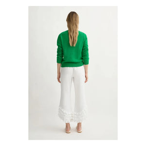Posse - Pantalones de lino Florence | Blanco - Marfil