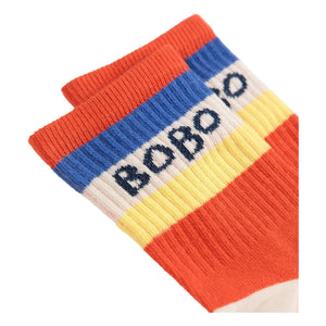 Bobo Choses - Calcetines de algodón orgánico con rayas | Rojo