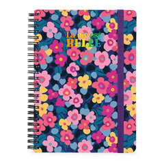 Legami - A4 Çizgili Defter Resimli Sert Kapak - Çiçekler - Spiral Ciltli
