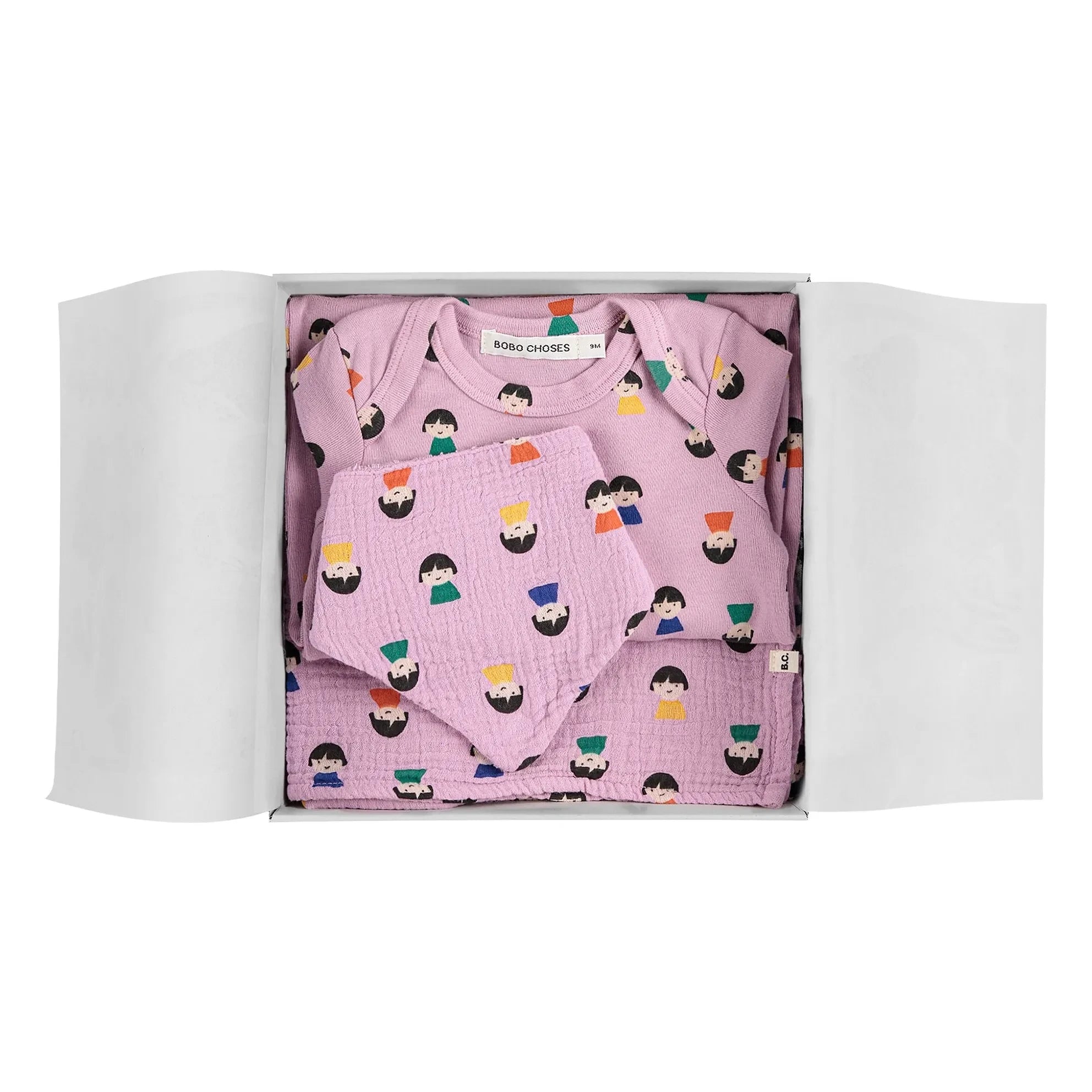Bobo Choses - Conjunto de pijama largo y babero Pion | Lila